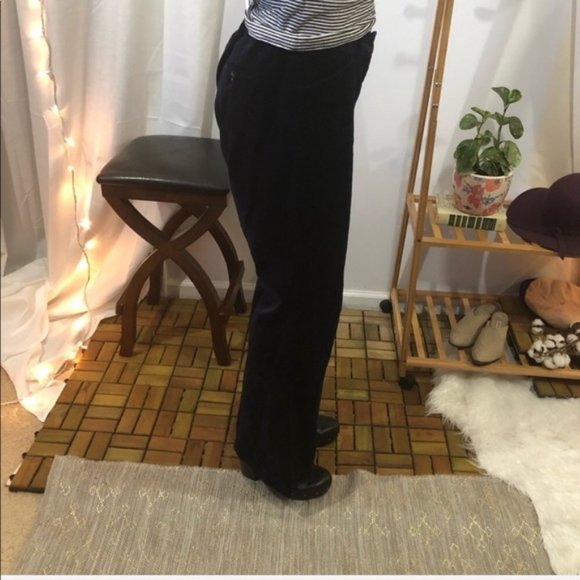 VICTORIA'S SECRET Christie Velvet Pants Navy 12 - Picture 4 of 7